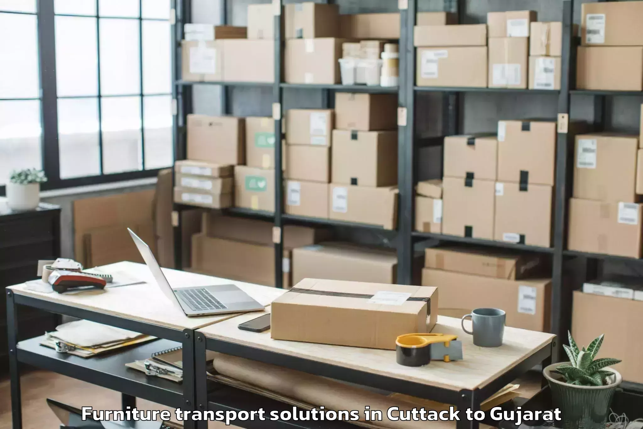 Top Cuttack to Garbada Furniture Transport Solutions Available